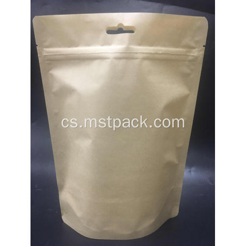 Kraft Paper Stand Up Pouch With Zipper